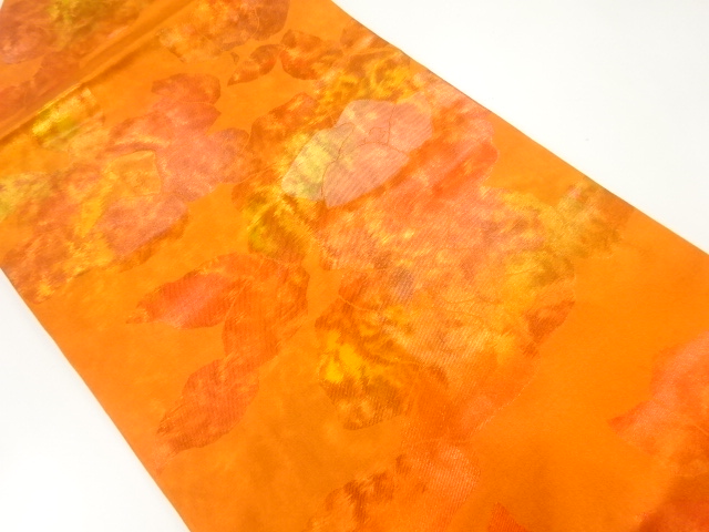 JAPANESE NAGOYA OBI / WOVEN CAMELLIA